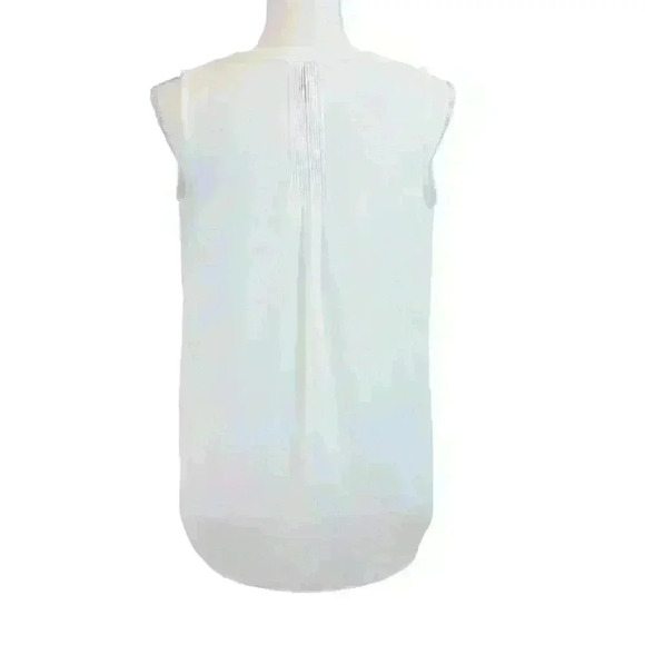 NYDJ White Sleeveless V-Neck Button-Up Blouse – Petite XS - Picture 7 of 7